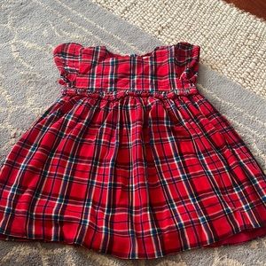Gymboree 2t red plaid lightweight shirt sleeve dress